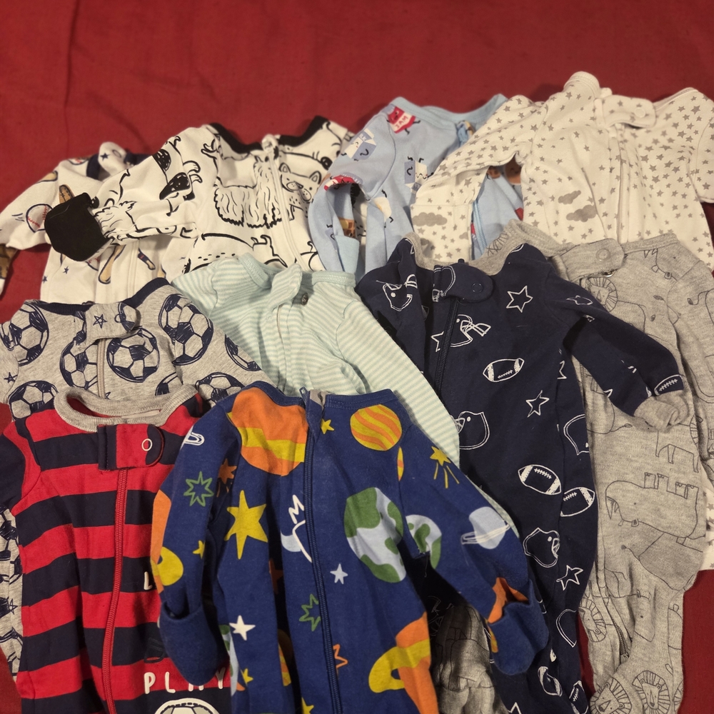 Preemie Zipper One Piece Pajamas Bundle